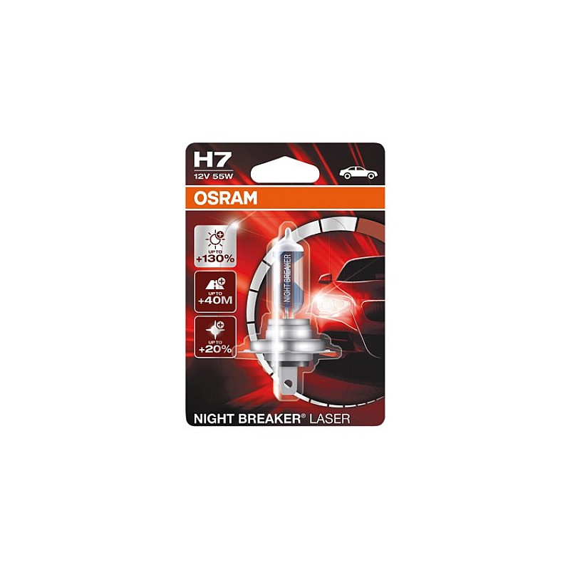 Лампа H7 OSRAM 64210NBL01B +130 Night Breaker (блистер) Лампа H7 OSRAM 64210NBL01B +130 Night Breaker (блистер)