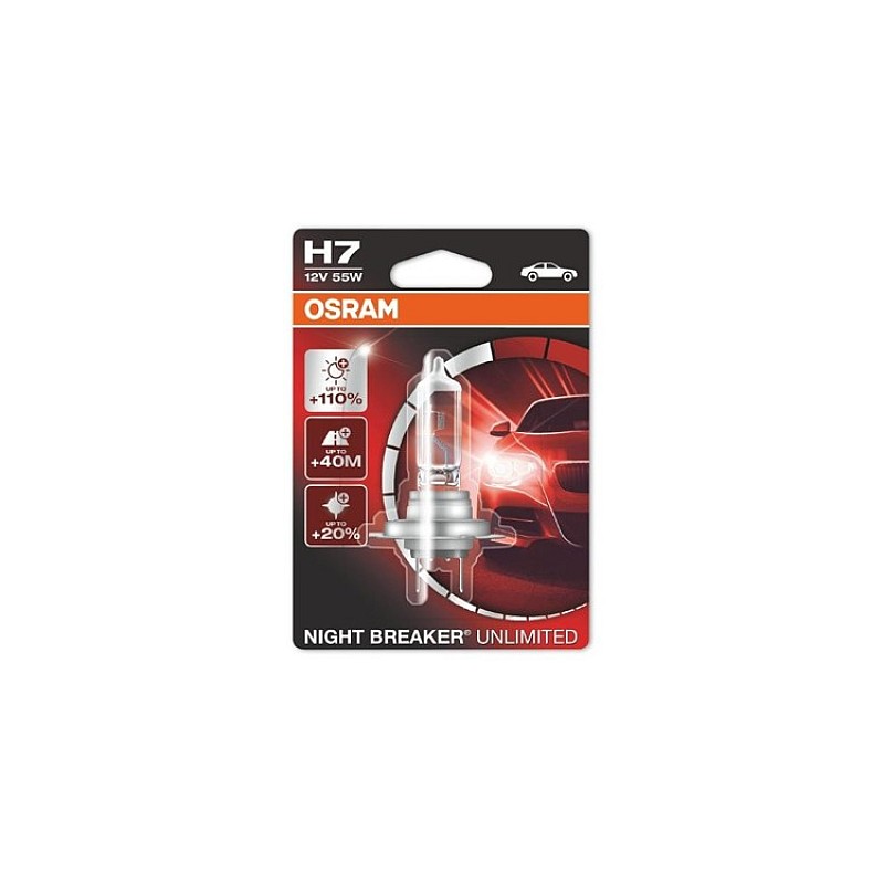 Лампа H7 OSRAM 64210NBU01B +110 Night Breaker (блистер) Лампа H7 OSRAM 64210NBU01B +110 Night Breaker (блистер)