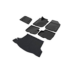 Комплект ковриков для салона и багажника RIVAL K147020012 Logan II седан