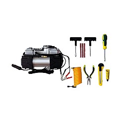 Компрессор RAIBOER RBE11004 (двухпоршневой с инструментом) (чемодан) / Компрессор (құралы бар қос поршенді) (чемодан) / Сығымдағыш (екі поршенді аспаппен) (чемодан)