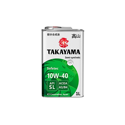 Мотор майы / Масло моторное TAKAYAMA Safetec 10w40 1л. (SL, A3/B4)