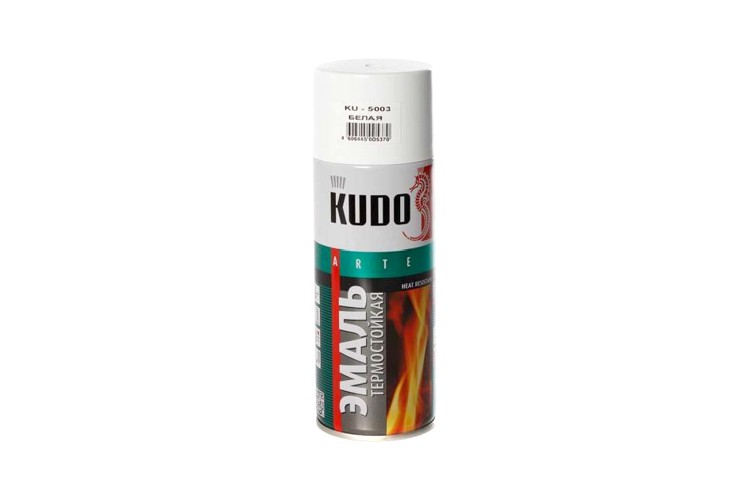 Эмаль термостойкая KUDO KU5003 520мл. (белая) (12шт) / Ыстыққа төзімді эмаль (ақ) Эмаль термостойкая KUDO KU5003 520мл. (белая) (12шт) / Ыстыққа төзімді эмаль (ақ)