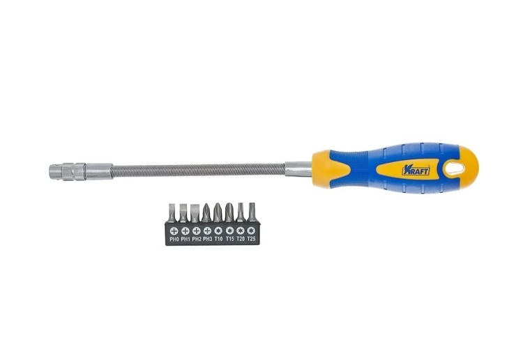 Набор KRAFT KT700469 (гибкая отверточная рукоятка со вставками 9 предметов) Набор KRAFT KT700469 (гибкая отверточная рукоятка со вставками 9 предметов)