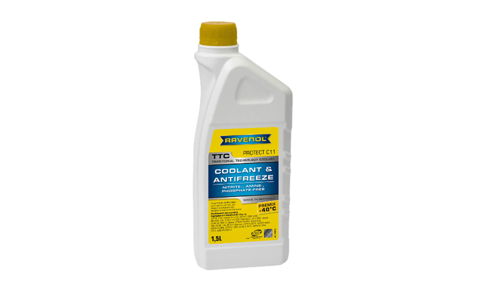 Антифриз RAVENOL TTC Premix -40 (желтый) 1.5л. Антифриз RAVENOL TTC Premix -40 (желтый) 1.5л.