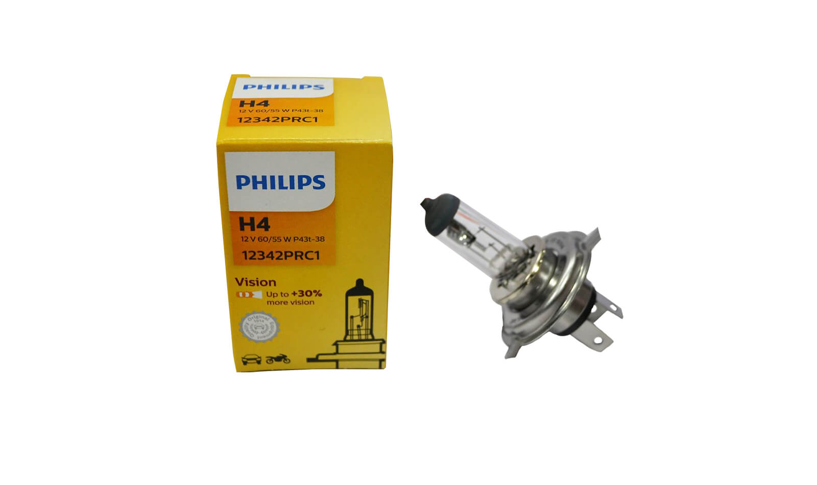 Лампа H4 PHILIPS 12342PRC1 +30 проц Лампа H4 PHILIPS 12342PRC1 +30 проц